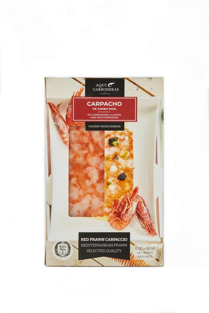 Carpaccio de Gamba Roja Aquí Carboneras envase 5 UD